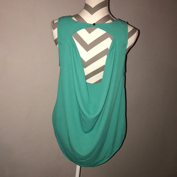 Lily White Tops - Lily White Drape Tank L